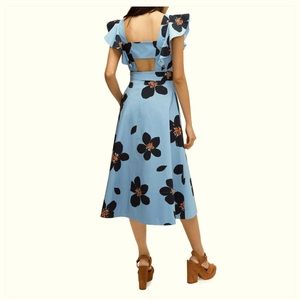 Kate Spade Powder Blue Midi Dress Size 4 (Fits Small to Medium frame)
